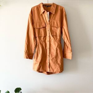 NWT Zara Poplin Shirt with Pocket TRF Tobacco REF‎ 8094/202 L